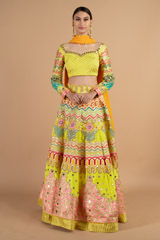Yellow Lehenga Set4387 video
